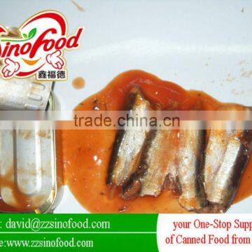 competitive price delicious fresh material sardines fish canned in tomato sauce