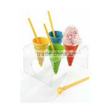 clear acrylic waffle cone holder with 4 holes