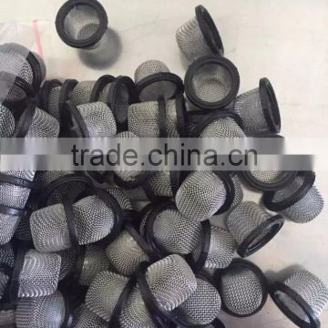 stainless steel filter mesh pack with rubber rim