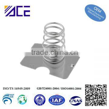 Zinc stainless steel push-in battery spring contact slice