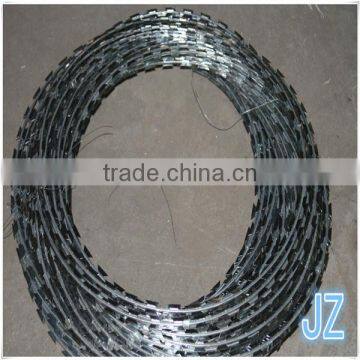 hot galvanized/pvc coated razor barbed wire for security/protection