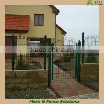 Factory Green Powder Coated Decorative Welded Arch Fencing Gate For Garden(arco fence)