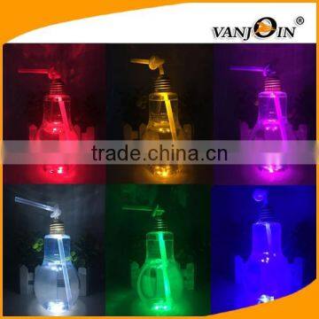 Big Mouth 500ml 700ml Colorful LED Plastic Bulb Bottle for Juice