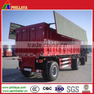 New CIMC type 3 axles steering trailers / drawbar car / 40ton cargo small dump trailer