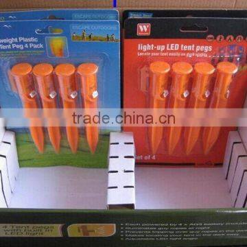 8 Inch 20cm Plastic Led Electric Lawn Stake Lights/led Tent Peg Lihgt photo-4