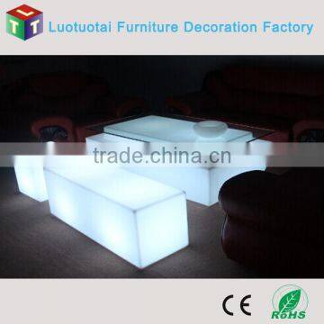 Manufacturer L120*W40*H40CM Long Stool PE Chair With Remote Control 16 Mix Changeable Colors photo-5