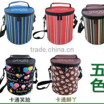 CY155 Cylinder Lunch Tote Bag Box Picnic Cold Drink Insulation Bag Cooler Bag