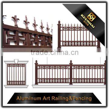 Powder Coated Decorative Outdoor Villa Garden Metal Aluminum Slat Fence