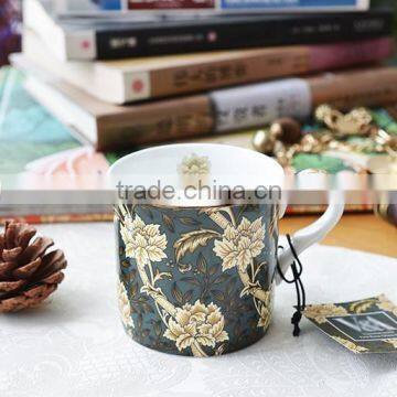 flower factory coffee tea porcelain ceramic cups saucers set