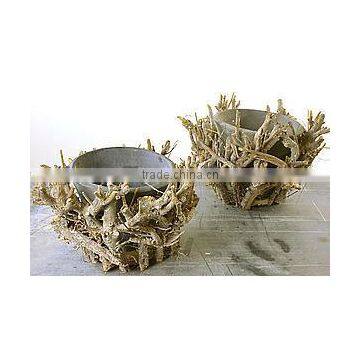 tree root /flowerpot/flower holder /root carving countryside style