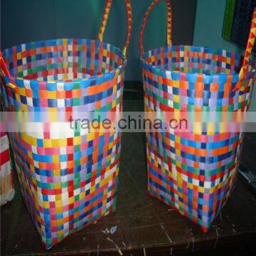 Hand Made Paper Rope Material Square Weave Basket photo-3