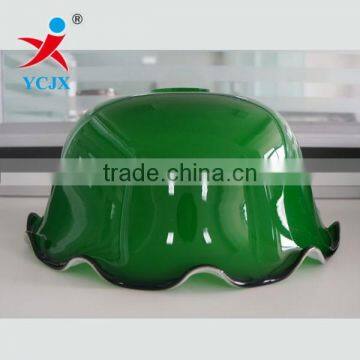 European Green Pastoral Flower Lace Glass Lamp Shade