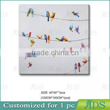 Abstract Birds Oil Painting On Canvas photo-5
