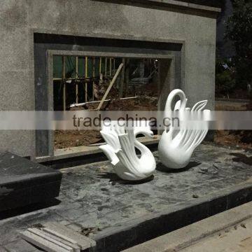 FRP display swan sculpture figurine