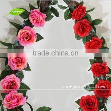 GNW FLV10-4 Wholesale Artificial Rose Flower Garland for christmas decor