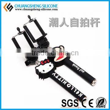 Smart Length Ajustable Silicone Bluetooth Selfie Stick With Cute Cartoon Figures photo-2