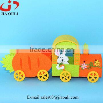 New design easter decoration gifts with LED non-woven radish shape train