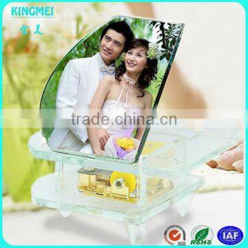 Custom Wholesale Clear Crystal Piano 3D Laser Piano Music Box Gift photo-3