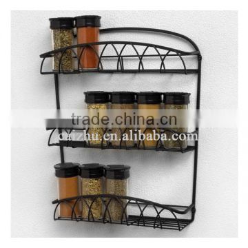 6 layers seasoning metal display rack with customized logo, condiment display