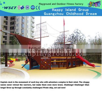 (HD-5401) Wooden Playground Series Wooden Boat Playground Equipment