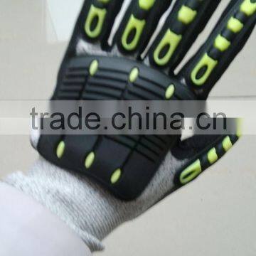 Sunnyhope Full Finger 13G High Impact Protective Liner With TPR Chips Glove photo-3