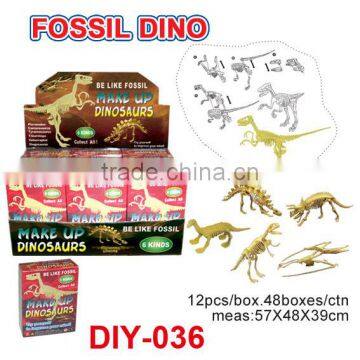 Plastic Make-up Dinosaur Fossil Toys