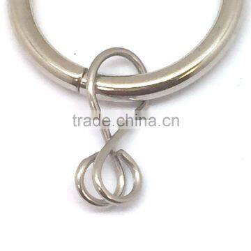 Brushed Nickel Plated Metal Curtain Rod Ring Loose Eyelet ID35mm/OD42mm photo-4