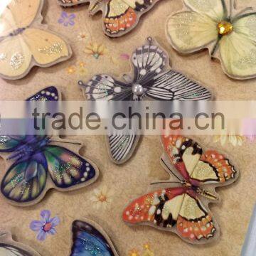 Butterfly Design Sticker With Glitter, Craft Decorative Shinny Glitter Sticker With Gems photo-6