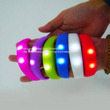 Silicon motion sensor running sports meeting runner wear customized logo printing led flashing wristband armband