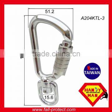 A204KTL-3 Tool Tether Swivel Aluminum 8kN Safety Hook Carabiner