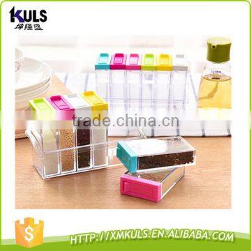 Creative transparent plastic condiment box kitchen storage box