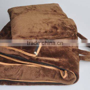 Multi Functional Quality Flannel Bag Model Car Travel Blanket Pillow With Memory Foam Pillow Inside photo-2