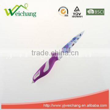 WCE568 5 Pcs Set Kitchen Knives Artwork Painting Blade PP+TPR Handle , Hot Sale, Wholesale photo-5