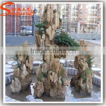 2015 Fiberglass Product for Landscape Arificial Decorative Garden Water Fountains Rocks photo-4