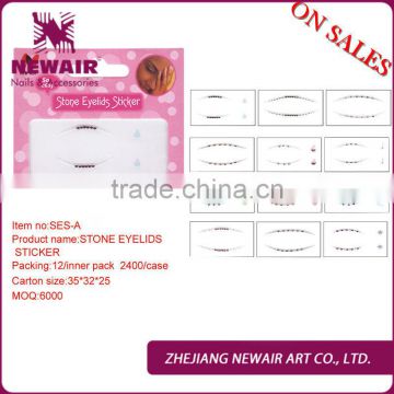 Professional heated stone eyelids stickers for make-up