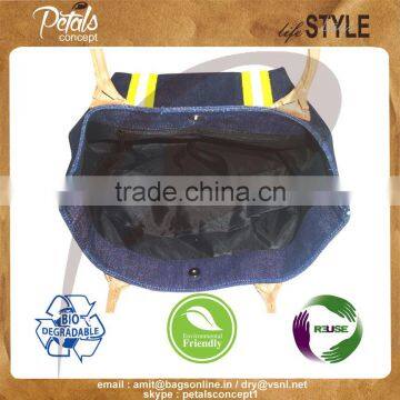 Cheap Fashion Recyled Canvas Cotton Shopping Bag With Inside Polyester Lining photo-6