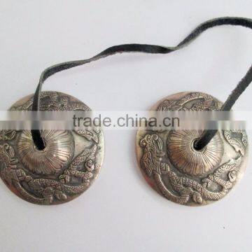 Best-selling Handmade in Nepal Meditation TibetanDragon Design Tingsha Cymbals photo-2