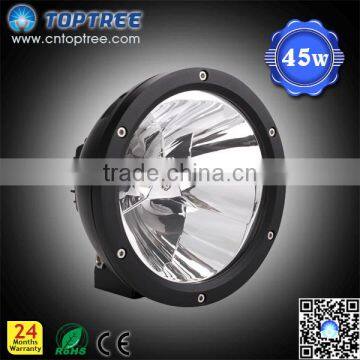 7inch 45W Led Flood Driving Work Light Silver Ring photo-2