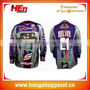 Hongen apparel hot Sale Men's Painball Jersey Popular Style/Paintball Custom Jersey