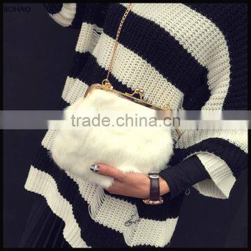 Charming Ladies Handbag Pretty Single Shoulder Fur Bag