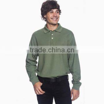 2015 Fashion Stylish custom polo neck long sleeve t-shirt