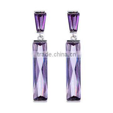 Dongzhou Purple 277 Rectangle Flat Back Sew on k5 Crystal Stones photo-6