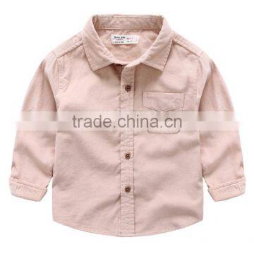 Arrival Boys Fall Pure Colour Corduroy Shirts Boutigue Clothing With Patch Sleeve photo-2