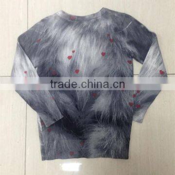 Children's no Hand Feeling Reactive Printing 100% Cotton Cardigan Sweater photo-2