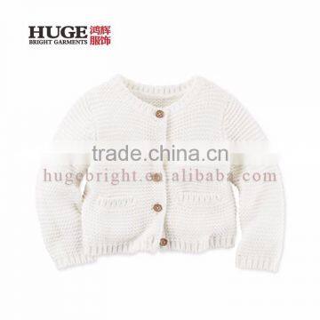 Button Closure At Front Fashionable Children Sweaters photo-2