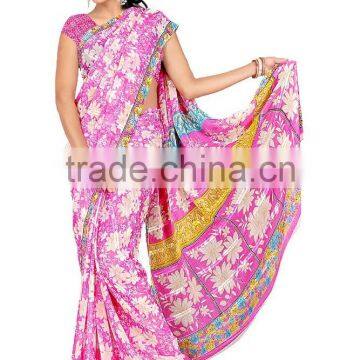 Glamour Print Sari photo-3