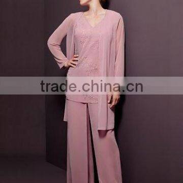 newest chiffon long sleeve with pant casual dresses