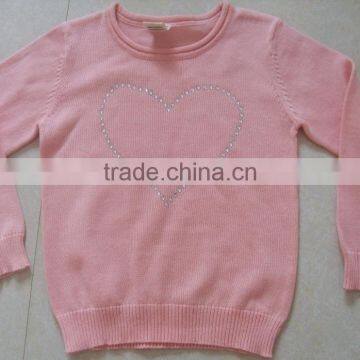 Latest Styles Girls Sweaters Pink Design School Sweaters Baby Sweater Design(BKNB1526)