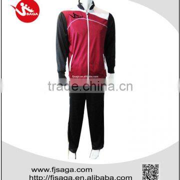 100% Polyester Tricot Training Jacket Tracksuit for Men and Women