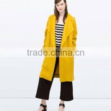 Popular Yellow Color Casual Design Winter Season Lady Coat photo-2